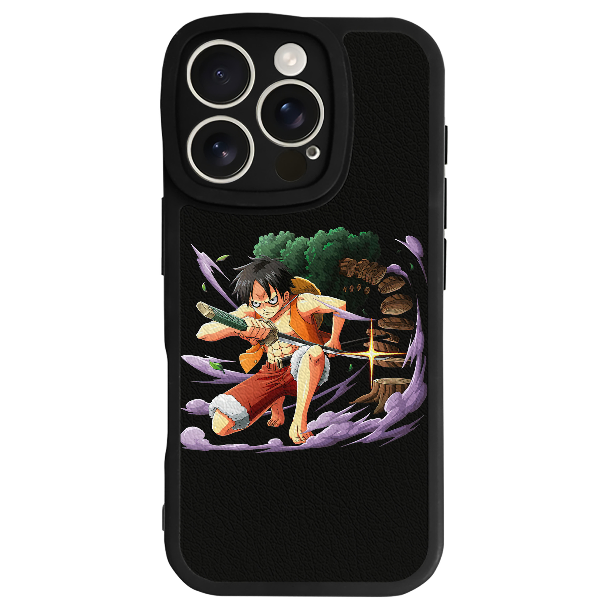 （画像用） ワンピース モンキー・D・ルフィ ONE PIECE Monkey D. Luffy 【iPhone 16シリーズ対応】シリコンスマホケース（レザー調） 材質：シリコン